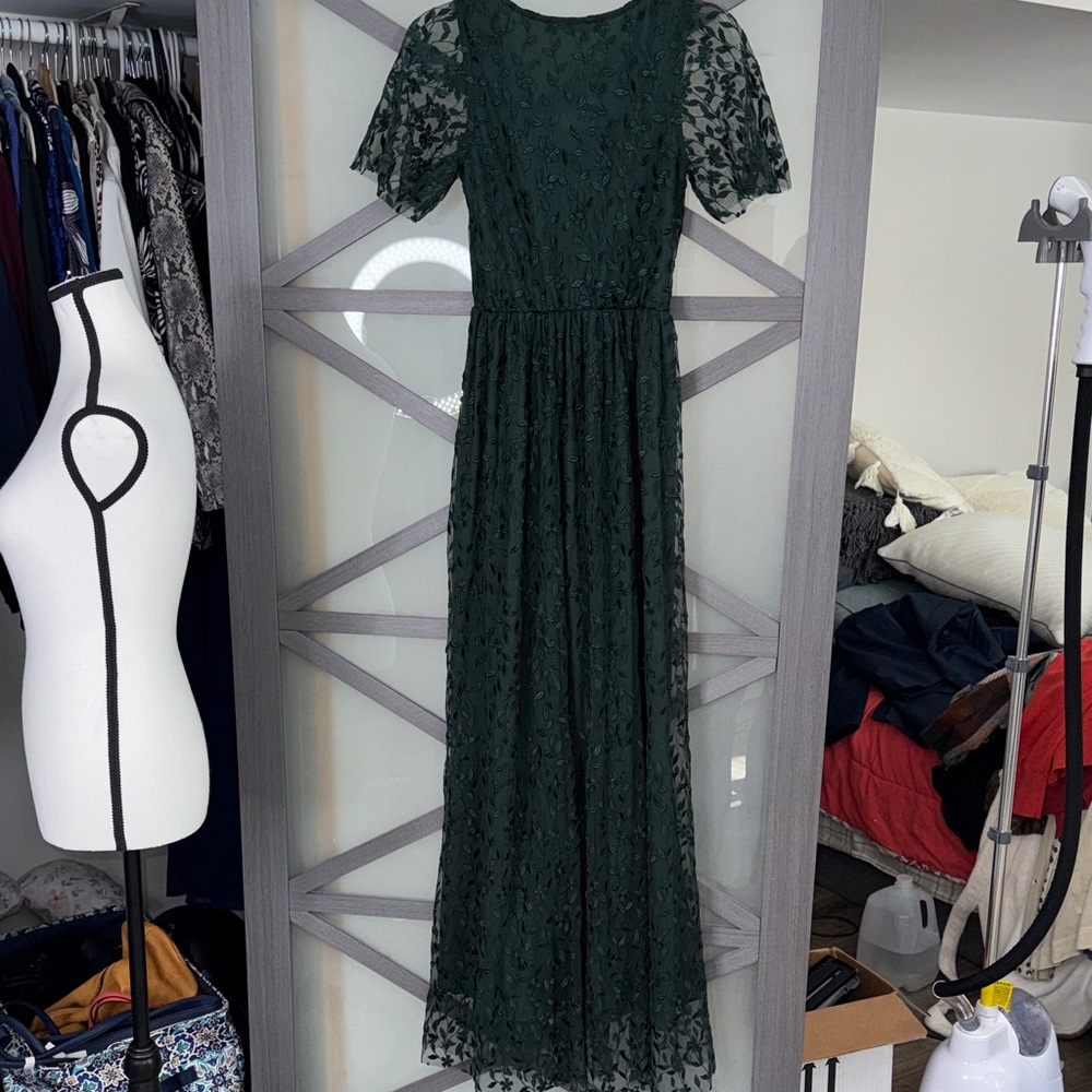 Baltic Born Deep Green Lace Maxi Dress - Picture 7 of 7